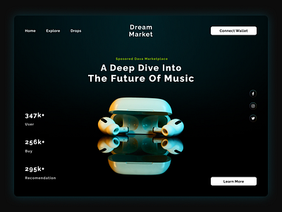 Dream Market UI/UX branding design typography ui ux web