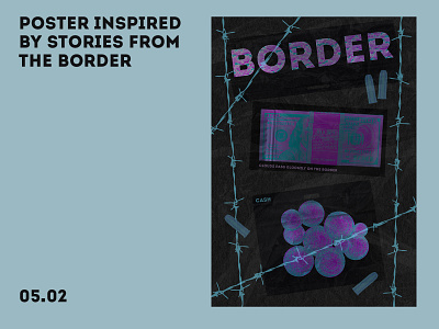 Poster "BORDER" design graphic design illustration poster typography