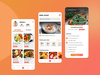 Recipe app app cook design recipe ui ux