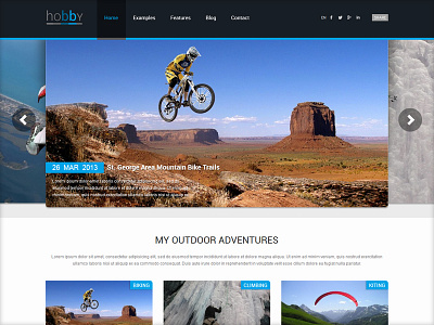 Hobby WordPress Theme adventure aitthemes blog outdoor portfolio sport template theme wordpress