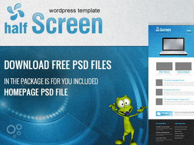 Free Halfscreen PSD's files download free freebie psd template theme wordpress