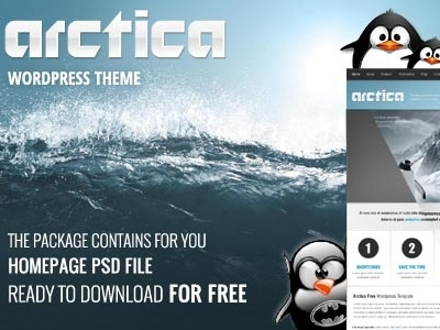 Free Arctica PSD's files download free freebie psd template theme wordpress