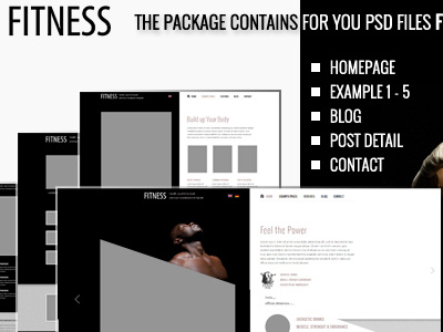 Free Fitness PSD's files download free freebie psd template theme wordpress