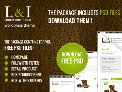 Free Lorem Ipsum PSD's files download free freebie psd template theme wordpress