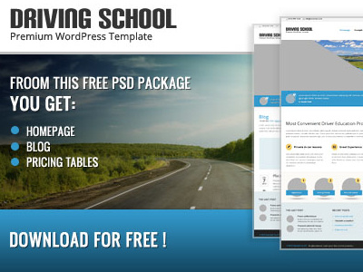 Free Drivingschool PSD's files