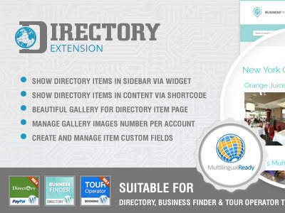 Directory Extension Plugin for directory wordpress themes