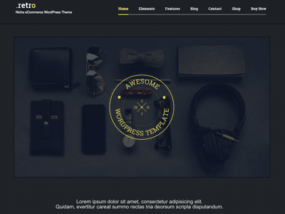 Retro niche ecommerce wordpress theme