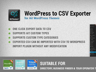 WordPress to CSV Export Plugin business csv data export import plugin template theme wordpress