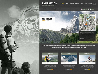 Expedition WordPress Theme expedition guide maps multilingual responsive route theme tour travelleres wordpress