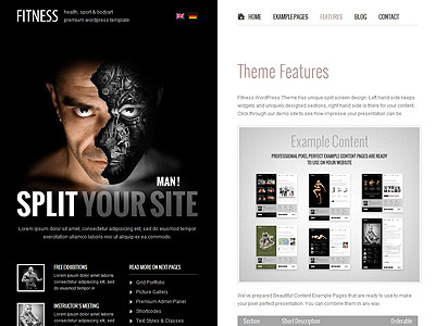 Fitness WP Theme aitthemes black fitness health sport template theme unique website white wordpress