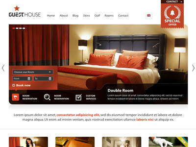2 in 1: Great Design and Reservation System aitthemes hotel reservation sport template theme travel unique website wordpress