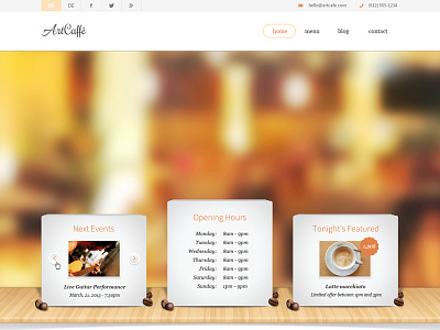 Free ARTcaffe PSD Template