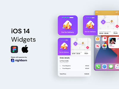 iOS 14 Widget - Delivery App UI