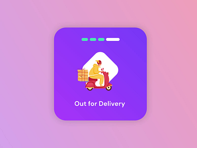 Food Delivery UI animation animation app delivery delivery status delivery truck drink food food delivery food illustration maps mobile app mobile ui motion pizza scooter ui