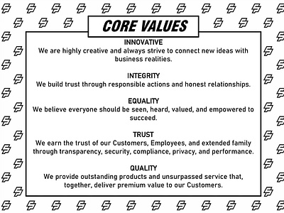 OUR CORE VALUES business