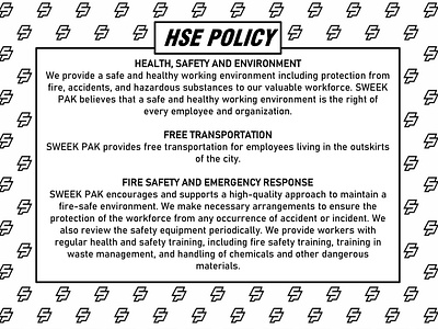OUR HSE POLICY