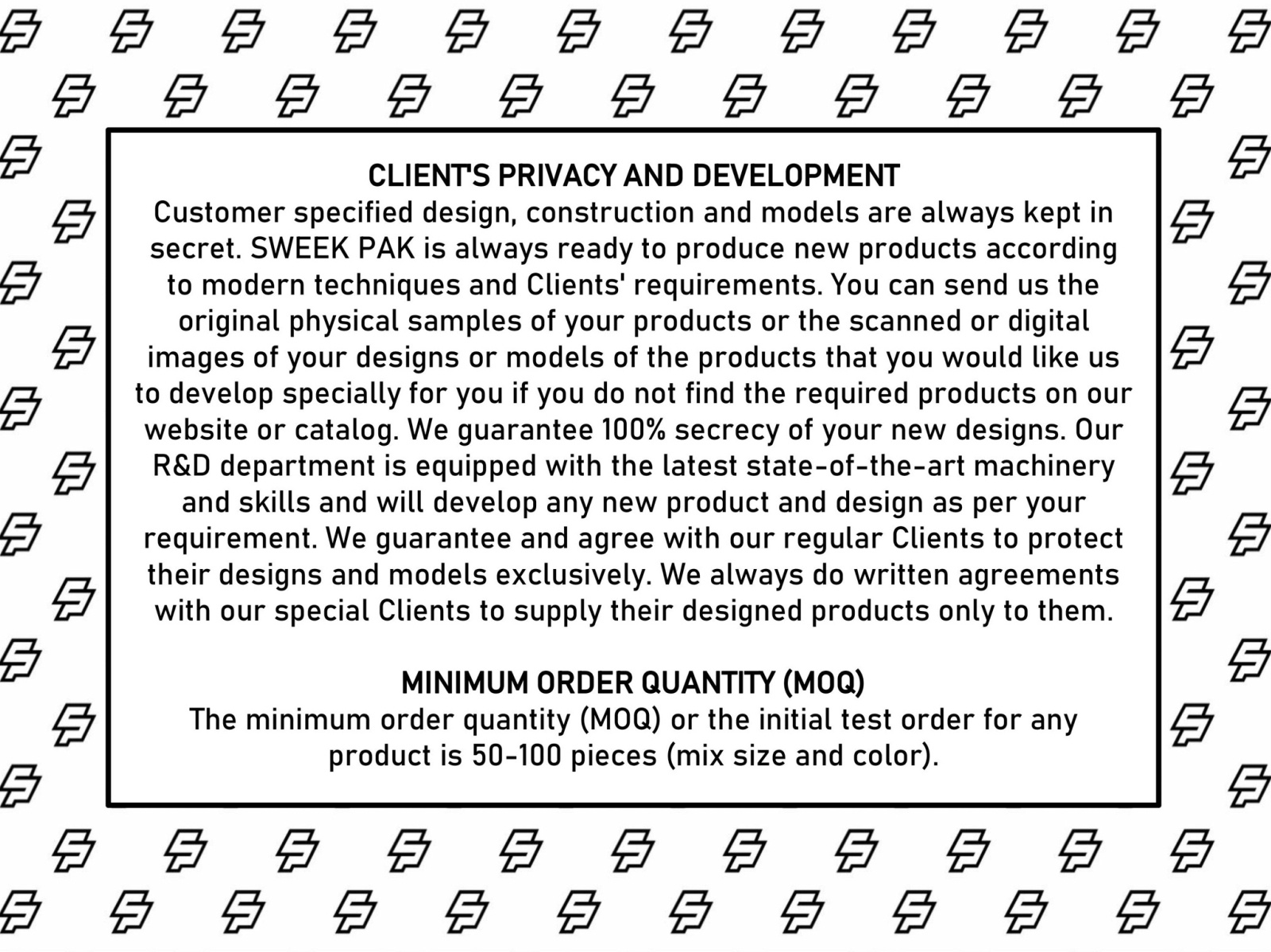 Our business terms and conditions by sweek pak professionals on dribbble