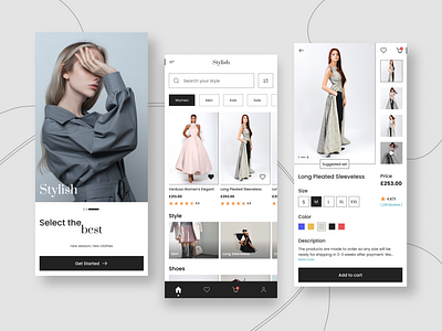 E-commerce - Mobile App app app design clothing app design e commerce e commerce app e commerce design ecommerce ecommerce app fashion app minimal mobile app mobile design mobile ui online store shop shopping store ui ux