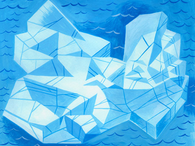 Home #1 background painting gouache iceberg