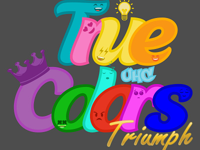 True Colors design game illustration logo text vector