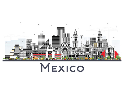 Mexico City Skyline. architecture building city cityscape landmark mexico mexico city panorama skyline town