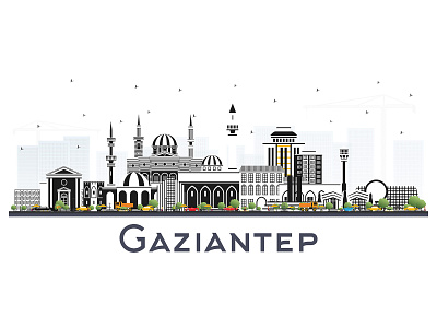 Gaziantep Turkey City Skyline. architecture building city cityscape gaziantep landmark panorama skyline town turkey