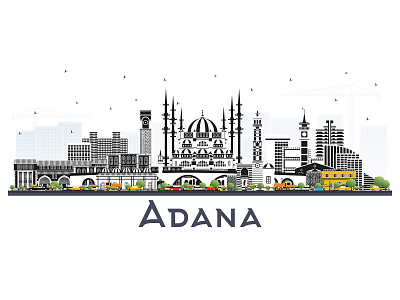 Adana Turkey City Skyline. adana architecture building city cityscape landmark panorama skyline town turkey