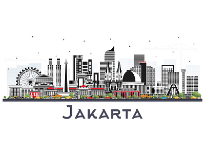 Jakarta Indonesia City Skyline.