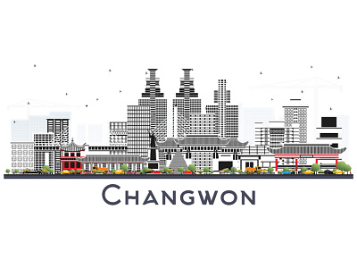 Changwon South Korea City Skyline.