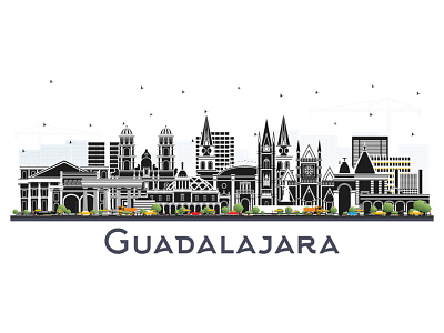Guadalajara Mexico City Skyline. architecture building city cityscape guadalajara landmark mexico panorama skyline town