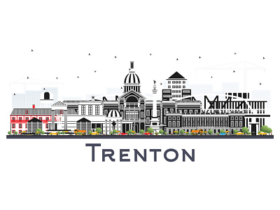 Trenton New Jersey City Skyline. architecture building city cityscape landmark new jersey panorama skyline town trenton