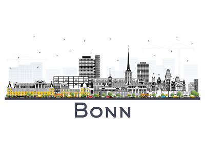 Bonn Germany City Skyline. architecture bonnet building city cityscape germany landmark panorama skyline town