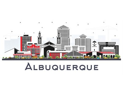 Albuquerque New Mexico City Skyline albuquerque architecture building city cityscape landmark new mexico panorama skyline town