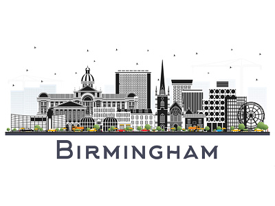 Birmingham England City Skyline
