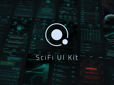 SciFi UI Kit app blurry creativemarket futuristic interface ios kit mobile science scifi space ui