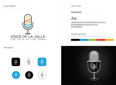 voice of la jolla 3d branding graphic design logo ui
