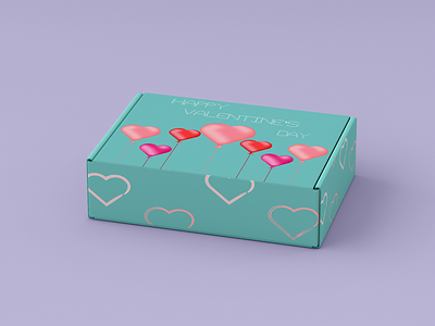 Brand design: Gift box for Valentine's day admire adore affection balloon branding care cherish falling in love feeling gift box graphic design happy i love you illustration love love is relationship romance valentines day