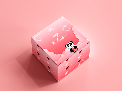 Brand design: Gift box for Valentine's day admire adore affection care cherish falling in love feeling gift box graphic design heart i love you illustration kiss lips love love is relationship romance teddy bear valentines day
