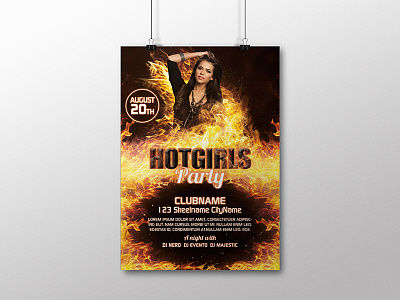 Hotgirls Party Free Flyer flyer design free free flyer