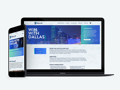 Dallas Sports Commission dallas design mobile responsive sports web website win