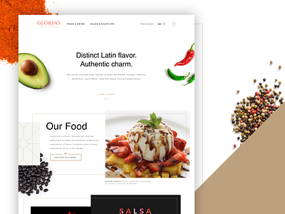 Gloria's Latin Cuisine - Website Design