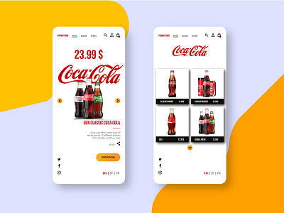 Coca Cola app design