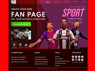 Sports Landing Page Website