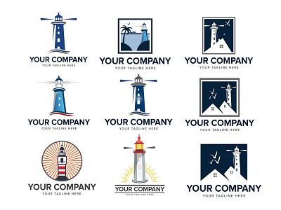 Lighthouse logo Vector