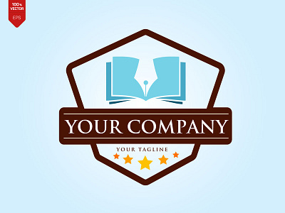 Book Logo Vector Design