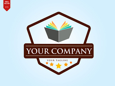 Book Logo Vector Design