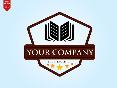 Book Logo Vector Design