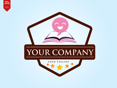 Book Logo Vector Design