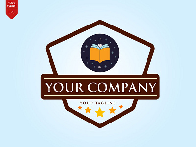 Book Logo Vector Design