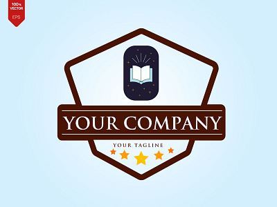 Book Logo Vector Design